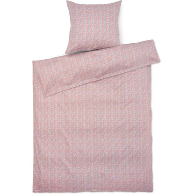 JUNA sengetøj 140x220 cm - 100% økologisk bomuldssatin - Pleasantly blå med rosa blomster JUNA sengetøj 140x220 cm - 100% økologisk bomuldssatin - Pleasantly blå med rosa blomster
