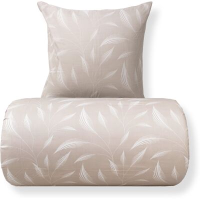 In Style Dobbelt sengetøj 200x200 cm - Microfiber - Beige med print af blade In Style Dobbelt sengetøj 200x200 cm - Microfiber - Beige med print af blade