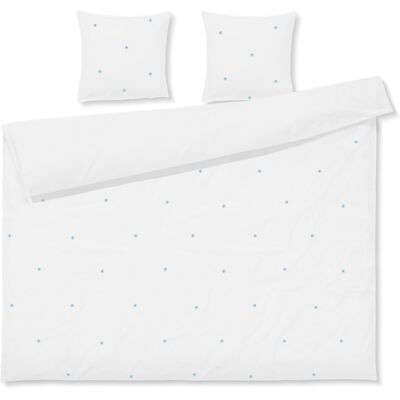 JUNA dobbelt sengetøj 200x220 cm - 100% økologisk bomuld - Daisy hvid med broderede blomster JUNA dobbelt sengetøj 200x220 cm - 100% økologisk bomuld - Daisy hvid med broderede blomster