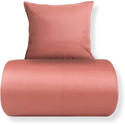 By Borg Dobbelt sengetøj 200x220 cm - 100% bomuldssatin - Rosa med lys rosa pipingkant By Borg Dobbelt sengetøj 200x220 cm - 100% bomuldssatin - Rosa med lys rosa pipingkant