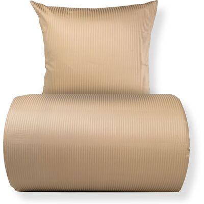 By Borg Sengetøj 140x220 cm - Egyptisk bomuld - Beige jacquardvævede striber By Borg Sengetøj 140x220 cm - Egyptisk bomuld - Beige jacquardvævede striber