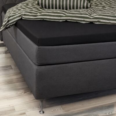 Nordstrand Home Kuvertlagen 180x200 cm - 100% blød bomuld - Højde 8 cm - Sort lagen til topmadras by Nordstrand Home Kuvertlagen 180x200 cm - 100% blød bomuld - Højde 8 cm - Sort lagen til topmadras by