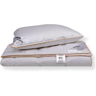 Borg Living Dyne pude sæt med gåsedun - Sommerdyne - 140x200 cm + 60x63 cm Borg Living Dyne pude sæt med gåsedun - Sommerdyne - 140x200 cm + 60x63 cm
