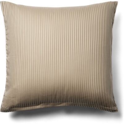 By Borg Pudebetræk 60x63 cm - Egyptisk bomuld - Beige jacquardvævede striber By Borg Pudebetræk 60x63 cm - Egyptisk bomuld - Beige jacquardvævede striber