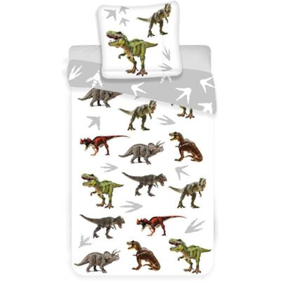 Licens Dinosaur Sengetøjssæt - 150x210 cm, Vendbart, Bomuld Licens Dinosaur Sengetøjssæt - 150x210 cm, Vendbart, Bomuld