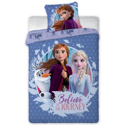 Frozen Anna Elsa Sengesæt - 100x140cm Bomuld - 2-i-1 Design Frozen Anna Elsa Sengesæt - 100x140cm Bomuld - 2-i-1 Design
