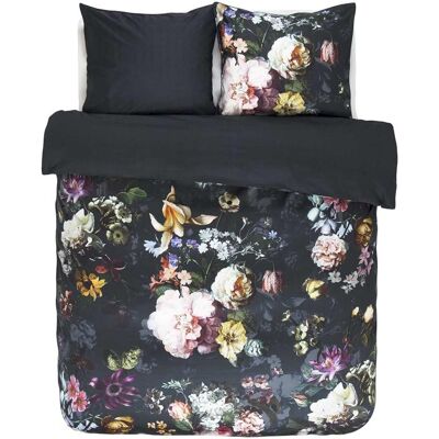 Essenza Fleur Nightblue 100% bomuldssatin vendbart sengesæt - 200x200cm Essenza Fleur Nightblue 100% bomuldssatin vendbart sengesæt - 200x200cm