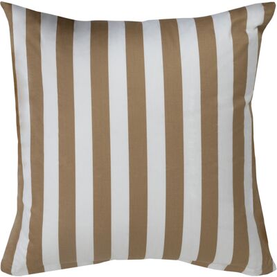 By Night Nordic Stripe Sand Bomuldsatins pudevar - 60x63cm By Night Nordic Stripe Sand Bomuldsatins pudevar - 60x63cm