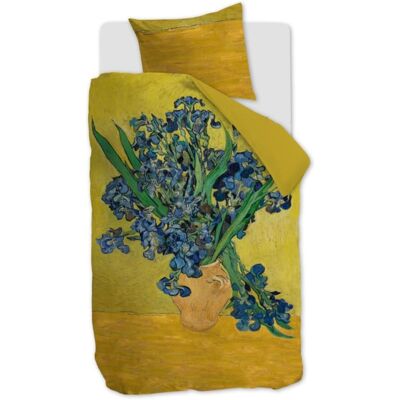 Beddinghouse Blomstret sengetøj 140x200 cm - Gult sengesæt i 100% bomuldssatin - Van Gogh Irises - sengelinned Beddinghouse Blomstret sengetøj 140x200 cm - Gult sengesæt i 100% bomuldssatin - Van Gogh Irises - sengelinned