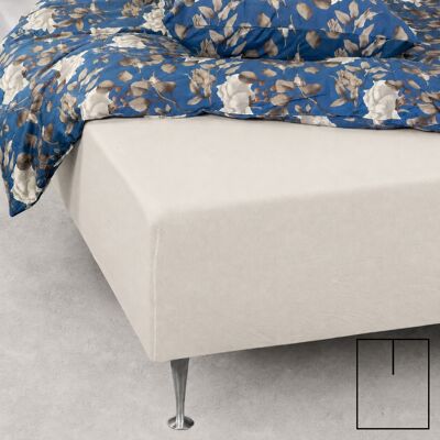 Nordstrand Home U-split Fitted Sheet - 180x200 - Off white - Bomuld jersey Nordstrand Home U-split Fitted Sheet - 180x200 - Off white - Bomuld jersey