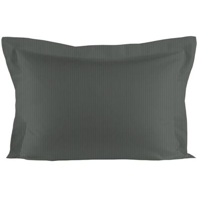 Turiform Økologisk pudebetræk 60x63 cm - gråt jacquardvævet hovedpudebetræk - 100% økologisk bomuldssatin (GOTS) - Turiform Økologisk pudebetræk 60x63 cm - gråt jacquardvævet hovedpudebetræk - 100% økologisk bomuldssatin (GOTS) -