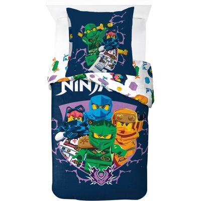 Licens LEGO Ninjago sengetøj - 100% bomuld - Junior sengetøj 100x140 cm - LEGO sengetøj - Hvid bagside Licens LEGO Ninjago sengetøj - 100% bomuld - Junior sengetøj 100x140 cm - LEGO sengetøj - Hvid bagside