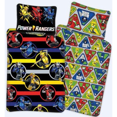 Power Rangers Sengetøj - 2-i-1 Design - Bomuld Power Rangers Sengetøj - 2-i-1 Design - Bomuld