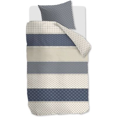 Essenza Mønstret sengetøj 140x220 cm - Sengesæt i 100% blød bomuld - Ropes Navy - Riviéra Maison sengelinned Essenza Mønstret sengetøj 140x220 cm - Sengesæt i 100% blød bomuld - Ropes Navy - Riviéra Maison sengelinned