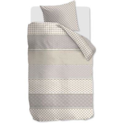Essenza Mønstret sengetøj 140x200 cm - Sengesæt i 100% blød bomuld - Ropes Taupe - Riviéra Maison sengelinned Essenza Mønstret sengetøj 140x200 cm - Sengesæt i 100% blød bomuld - Ropes Taupe - Riviéra Maison sengelinned