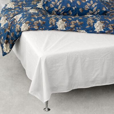 Borg Living Glat lagen 150x250 cm - 100% bomuldssatin - Ekstra blødt fladlagen - Hvidt satin lagen - By Night fladt lagen Borg Living Glat lagen 150x250 cm - 100% bomuldssatin - Ekstra blødt fladlagen - Hvidt satin lagen - By Night fladt lagen