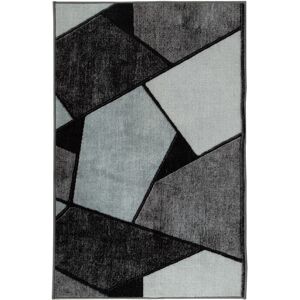 Nordstrand Home Gulvtæppe 160x230 cm - Løs tæppe med skridsikker bagside - Grafisk design med sorte og grå nuancer - Blødt gulvtæppe fra Lea Nordstrand Home Gulvtæppe 160x230 cm - Løs tæppe med skridsikker bagside - Grafisk design med sorte og grå nuancer - Blødt gulvtæppe fra Lea