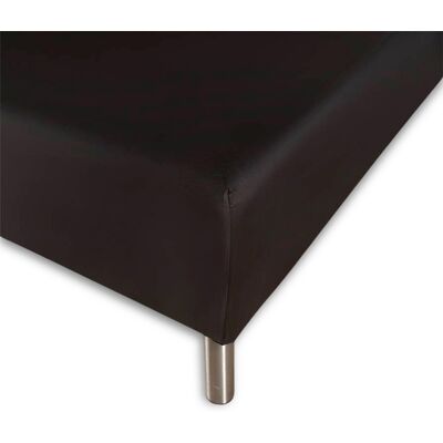 Borg Living Boxlagen 90x210 cm - Sort - 100% Bomuldssatin - Faconlagen til madras Borg Living Boxlagen 90x210 cm - Sort - 100% Bomuldssatin - Faconlagen til madras