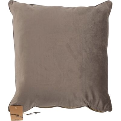 Borg Living Pyntepude - 45x45 cm - Ensfarvet grå - Velour - Borg Living Pyntepude - 45x45 cm - Ensfarvet grå - Velour -