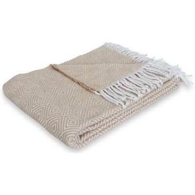 Nordstrand Home Bomuldsplaid 130x200 cm - Graffic mocca Nordstrand Home Bomuldsplaid 130x200 cm - Graffic mocca