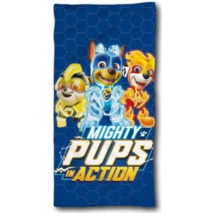 Licens Paw Patrol håndklæde - Mighty Pups Action - 70x140 cm - 100% Bomuld - Badehåndklæde