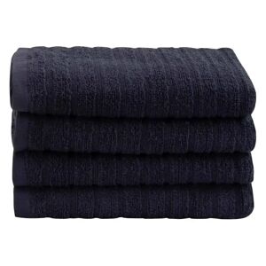 By Borg Håndklæde - 50x100 cm - Mørkeblå - 100% Bomuld - Håndklæder