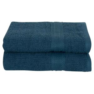 Borg Living Håndklæder - Pakke á 2 stk. 50x100 cm - Blå - 100% Bomuld