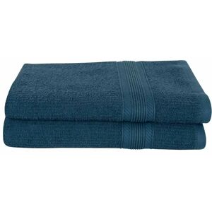 Borg Living Badehåndklæder - Pakke á 2 stk. 70x140 cm - Blå - 100% Bomuld