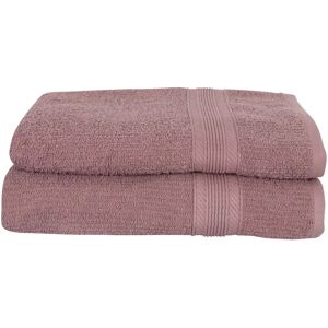 Borg Living Badehåndklæder - Pakke á 2 stk. 70x140 cm - Rosa - 100% Bomuld