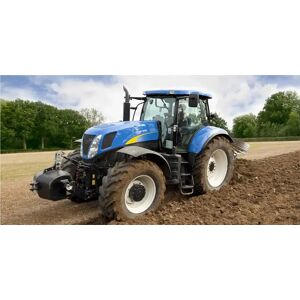 Licens Badehåndklæde - Blå traktor - 70x140 cm - 100% Bomuld - Håndklæde med traktor