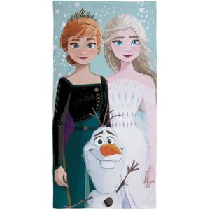 Licens Frost håndklæde Frozen 2 - Anna, Elsa og Olaf - 70x140 cm - 100% Bomuld - Badehåndklæde med frost