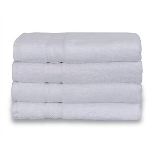 Borg Living Håndklæde egyptisk bomuld - Badehåndklæde 70x140cm - Hvid - Luksus håndklæder fra By Borg