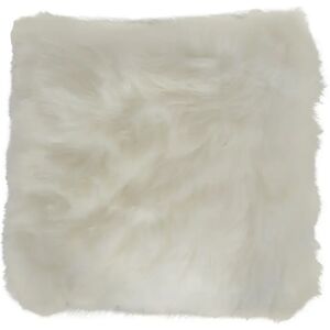 Borg Living Pyntepude - Fake fur - 45x45 cm - Hvid - Blød sofapude