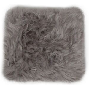 Borg Living Pyntepude - Fake fur - 45x45 cm - Grå - Blød sofapude