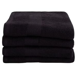 ByBorg Håndklæde - 50x100 cm - Sort - 100% Bomuld - Frotte håndklæde fra By Borg