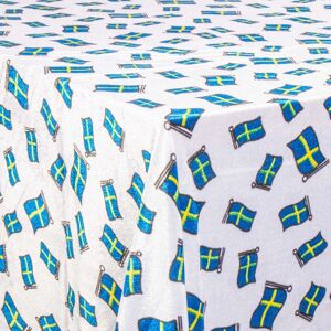 Borg Living Fødselsdagsdug - Velour dug med svensk flag - 3 meter dug - Nervøs velour - Blødt velour stof til borddug - Pakke med 3 meter Borg Living Fødselsdagsdug - Velour dug med svensk flag - 3 meter dug - Nervøs velour - Blødt velour stof til borddug - Pakke med 3 meter