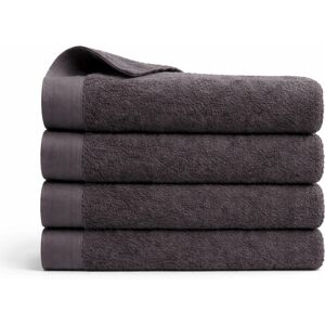 By Borg Bomulds håndklæde - 100% bomuld - Badehåndklæde 70x140 cm - Valmue - Mørkegrå By Borg Bomulds håndklæde - 100% bomuld - Badehåndklæde 70x140 cm - Valmue - Mørkegrå