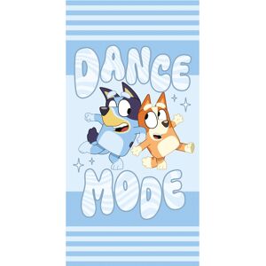 Licens Bluey håndklæde - 70x140 cm - Blødt badehåndklæde med Bluey og Bingo i dance mode - 100% bomuld børnehåndklæde Licens Bluey håndklæde - 70x140 cm - Blødt badehåndklæde med Bluey og Bingo i dance mode - 100% bomuld børnehåndklæde