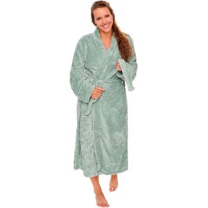 Borg Living Unisex Mint Coral Fleece Badekåbe - Tjek - Waffle - 250gsm Borg Living Unisex Mint Coral Fleece Badekåbe - Tjek - Waffle - 250gsm