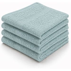 Borg Bomuldsrengøringsklude - 4 stk - 30x30cm - Blå - Hygiejnisk & Blød Borg Bomuldsrengøringsklude - 4 stk - 30x30cm - Blå - Hygiejnisk & Blød