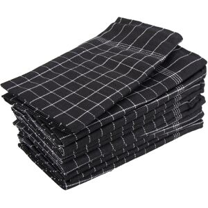 Borg Living 10-delt køkkenhåndklæde sæt - 50x100 cm, Sort & Hvid Borg Living 10-delt køkkenhåndklæde sæt - 50x100 cm, Sort & Hvid