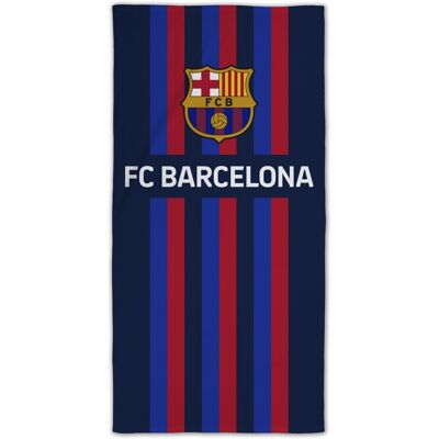 Licens Stribet Barcelona håndklæde - 70x140 cm - 100% bomuld - Blødt badehåndklæde med den FC Barcelona logo Licens Stribet Barcelona håndklæde - 70x140 cm - 100% bomuld - Blødt badehåndklæde med den FC Barcelona logo