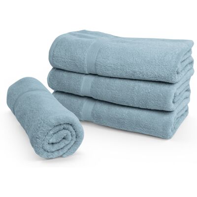 By Borg Økologisk håndklæde - 100% GOTS-certificeret bomuld - Badehåndklæde 70x140 cm - Støvet grøn By Borg Økologisk håndklæde - 100% GOTS-certificeret bomuld - Badehåndklæde 70x140 cm - Støvet grøn