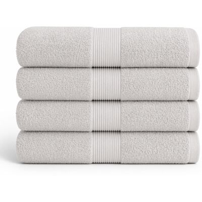 Danmark By Borg Bomuldshåndklæde - 70x140cm - Lysegrå - Absorberende Danmark By Borg Bomuldshåndklæde - 70x140cm - Lysegrå - Absorberende