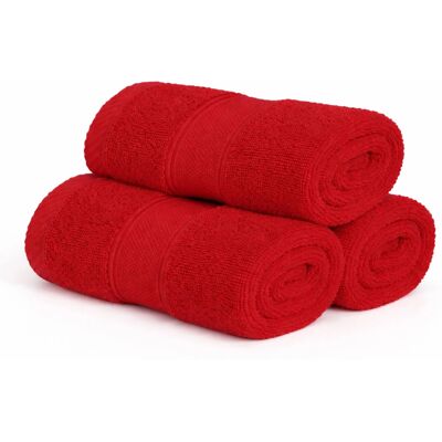 Egeria Rød Bomuld Diamant Vaskeklude - 30x30cm - Bløde & Absorberende Egeria Rød Bomuld Diamant Vaskeklude - 30x30cm - Bløde & Absorberende