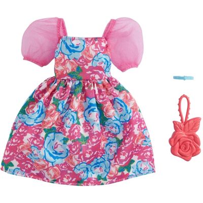 Mattel Barbie Fashion and Access Complete Look - kjole med lyserøde pufærmer Mattel Barbie Fashion and Access Complete Look - kjole med lyserøde pufærmer