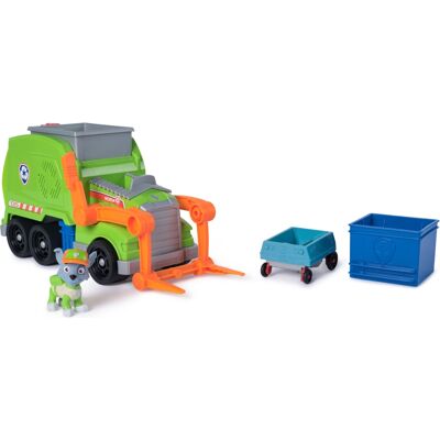 Spin Master PAW Patrol Rocky Crush N' Roll skraldebil med figur Spin Master PAW Patrol Rocky Crush N' Roll skraldebil med figur