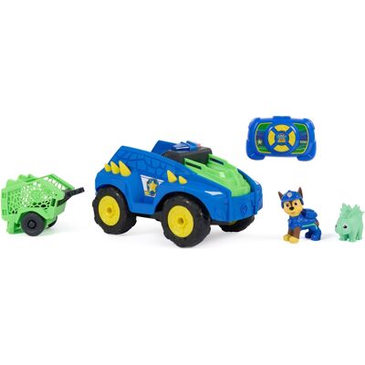 PAW Patrol Dino Filmen Tow & Dash fjernstyret bil med Chase og Stegosaurus - 20 cm PAW Patrol Dino Filmen Tow & Dash fjernstyret bil med Chase og Stegosaurus - 20 cm