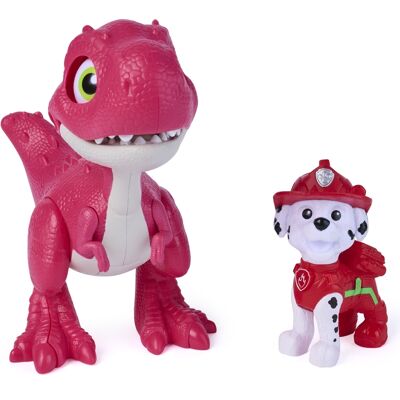 PAW Patrol Dino Filmen Roaring Pup Pals med Marshall og brølende T-rex - 10 cm PAW Patrol Dino Filmen Roaring Pup Pals med Marshall og brølende T-rex - 10 cm