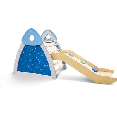 Hape 4-i-1 klatre- og rutsjebanesæt - aktivitetsmøbel med telt og boldnet - 176x53x79 cm Hape 4-i-1 klatre- og rutsjebanesæt - aktivitetsmøbel med telt og boldnet - 176x53x79 cm